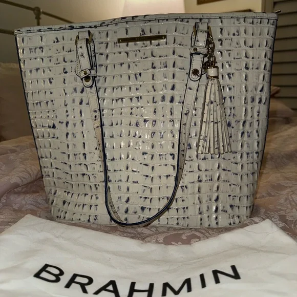 Brahmin Asher La Scala Marina Leather Shoulder Bag - Picture 8 of 10